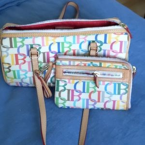 Dooney & Bourke Multicolored Barrel Bag and Wallet